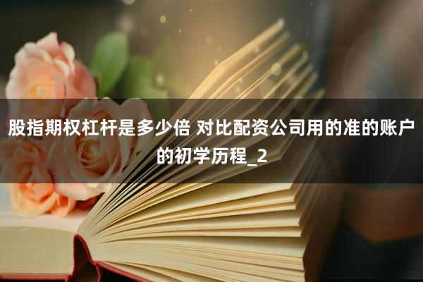 股指期权杠杆是多少倍 对比配资公司用的准的账户的初学历程_2