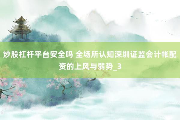 炒股杠杆平台安全吗 全场所认知深圳证监会计帐配资的上风与弱势_3