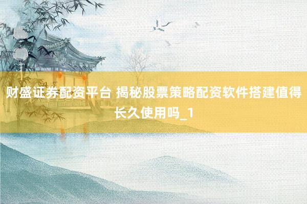 财盛证券配资平台 揭秘股票策略配资软件搭建值得长久使用吗_1