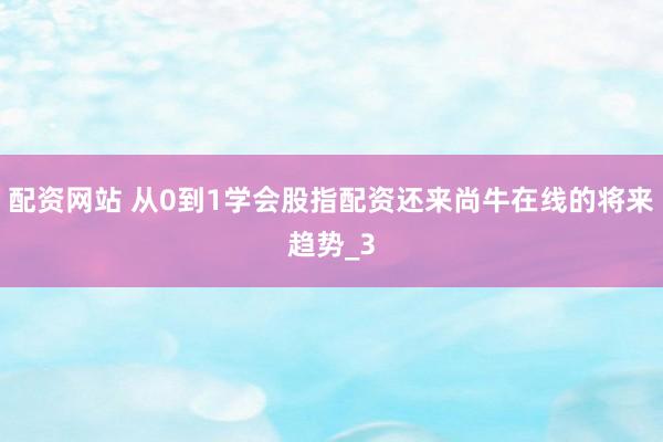 配资网站 从0到1学会股指配资还来尚牛在线的将来趋势_3
