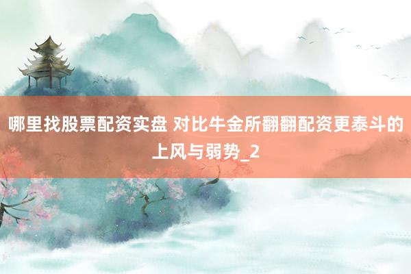 哪里找股票配资实盘 对比牛金所翻翻配资更泰斗的上风与弱势_2