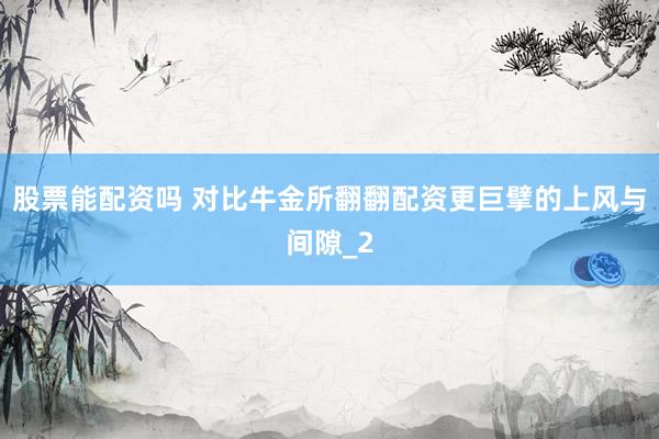 股票能配资吗 对比牛金所翻翻配资更巨擘的上风与间隙_2