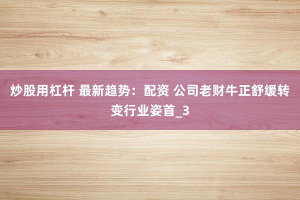炒股用杠杆 最新趋势：配资 公司老财牛正舒缓转变行业姿首_3