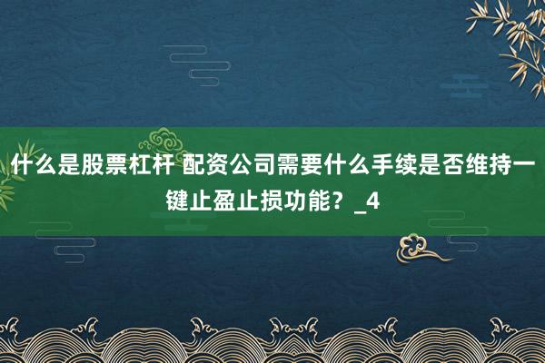 什么是股票杠杆 配资公司需要什么手续是否维持一键止盈止损功能？_4