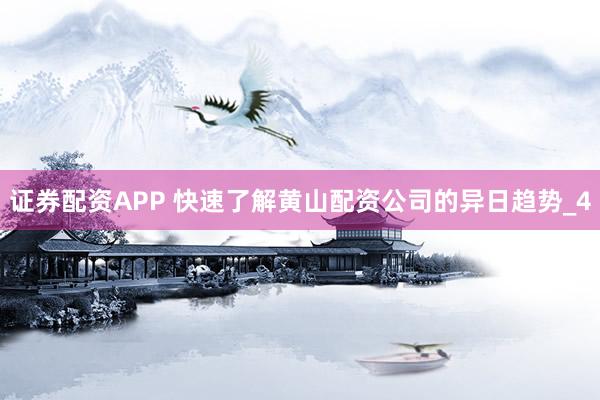 证券配资APP 快速了解黄山配资公司的异日趋势_4
