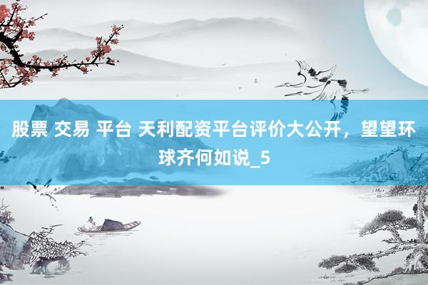 股票 交易 平台 天利配资平台评价大公开，望望环球齐何如说_5